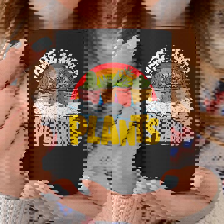 平和 愛&植物 レトロ レインボー 多肉植物 植物庭師 コーヒーマグ 面白い贈り物