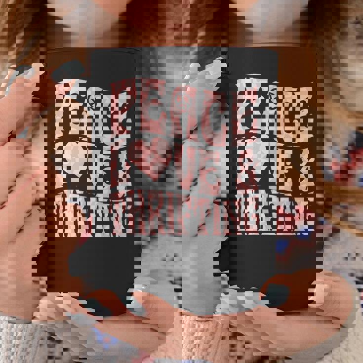 平和の愛と倹約心と平和のシンボル。 コーヒーマグ 面白い贈り物