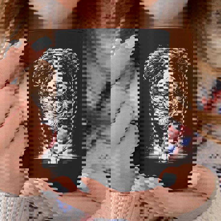 幸せなポーズでかわいいバーニーズマウンテンドッグ コーヒーマグ 面白い贈り物