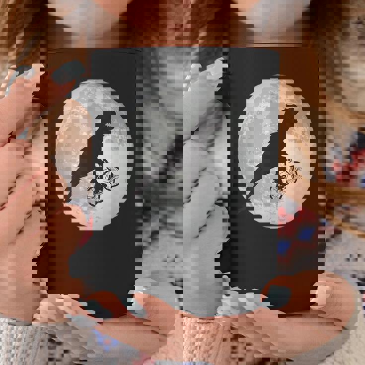 恐竜 ダイナソー 面白いtシャツ ティラノサウルス 月と自転車 サイクリング アート メンズ 子供 おもしろ 服 ネタ コーヒーマグ 面白い贈り物