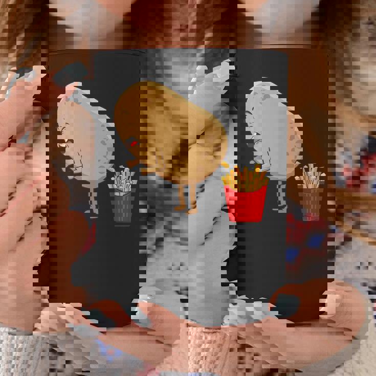 愉快なフライドポテト食べ物デザイン 男女兼用 コーヒーマグ 面白い贈り物