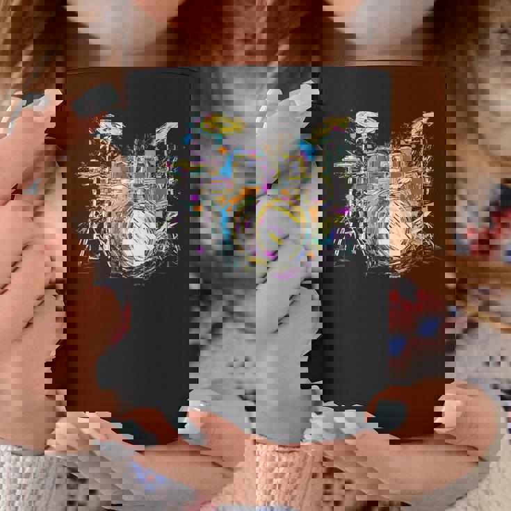 抽象アート ドラム ミュージシャン 音楽バンド 王座 ヌース コーヒーマグ 面白い贈り物