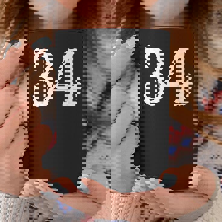 数字 34インチ ホワイト 大 太字 アメリカンウエストスタイル フォント コーヒーマグ 面白い贈り物