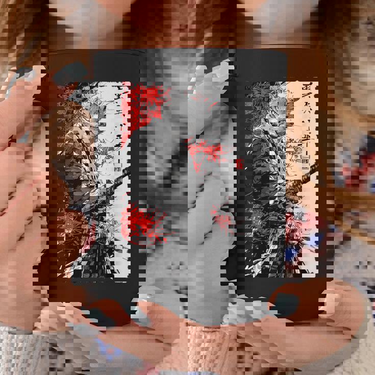 日本のクモユリ 侍 猫 グランジ 浮世絵 アニメアート コーヒーマグ 面白い贈り物