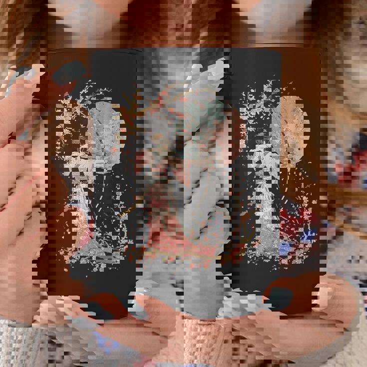 日本の伝統的な弓道アーチェリーアート桜のデザイン。 コーヒーマグ 面白い贈り物