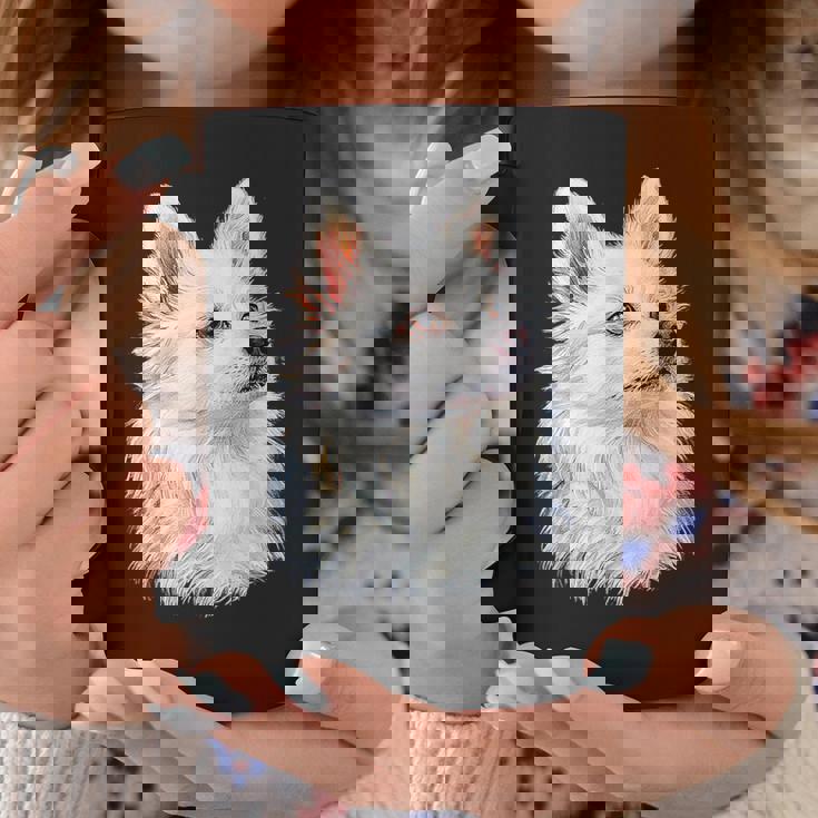 日本スピッツ 犬 グラフィック ペット イラスト 日本スピッツ コーヒーマグ 面白い贈り物