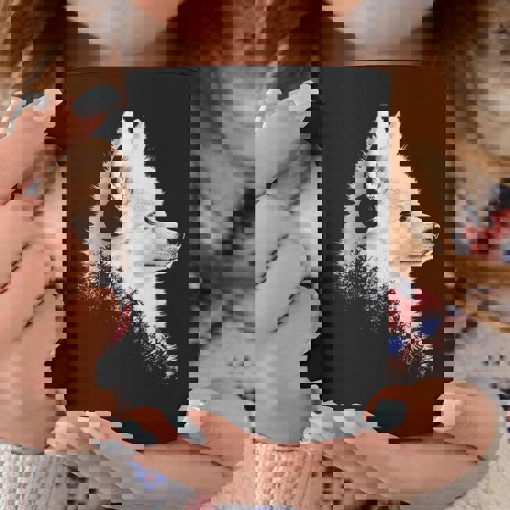 日本スピッツ 犬 ペット 音楽 ヘッドホン 日本スピッツ コーヒーマグ 面白い贈り物