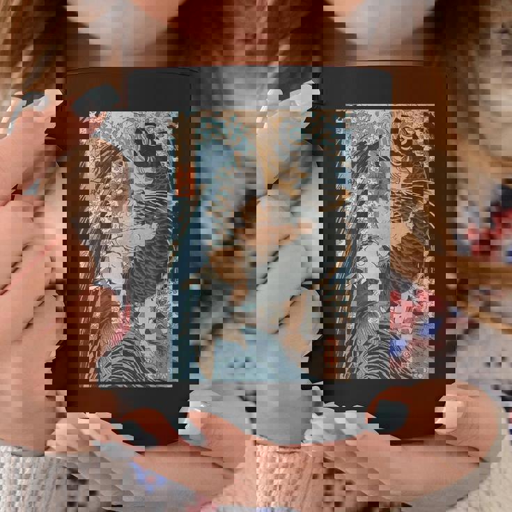 日本美術 戦闘機 相撲 鯉 海波 国吉 浮世絵 コーヒーマグ 面白い贈り物