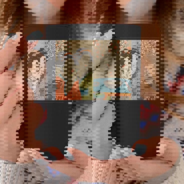 日本美術 桜猫と寿司 コーヒーマグ 面白い贈り物