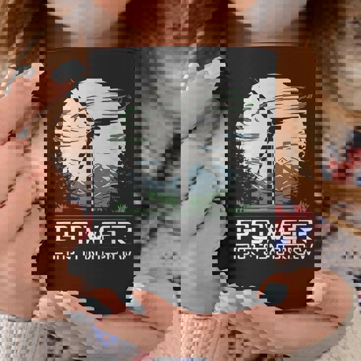 明日地球の日のための風力発電 クリーンエネルギー 風力タービン コーヒーマグ 面白い贈り物