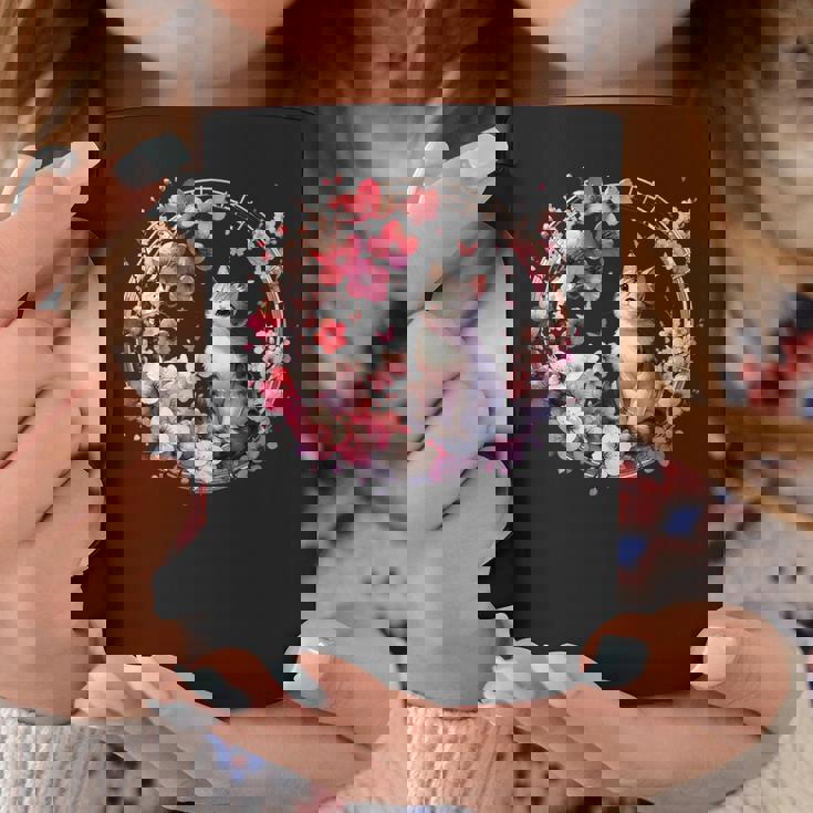 春の桜 かわいい猫と桜の花 コーヒーマグ 面白い贈り物