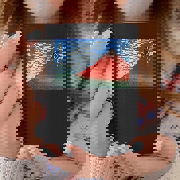 晴天の赤富士山 日本風景アートプリント コーヒーマグ 面白い贈り物