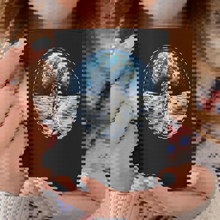 月面着陸 地球 グラフィック コーヒーマグ 面白い贈り物