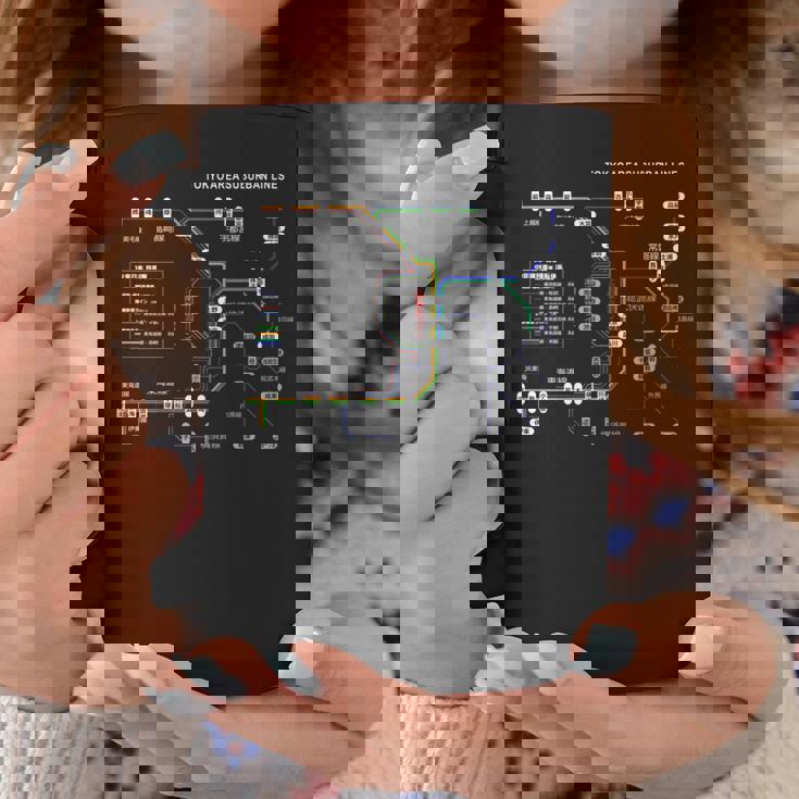 東京 日本 電車 近郊線 鉄道 – おみやげ 路線図 長袖tシャツ コーヒーマグ 面白い贈り物