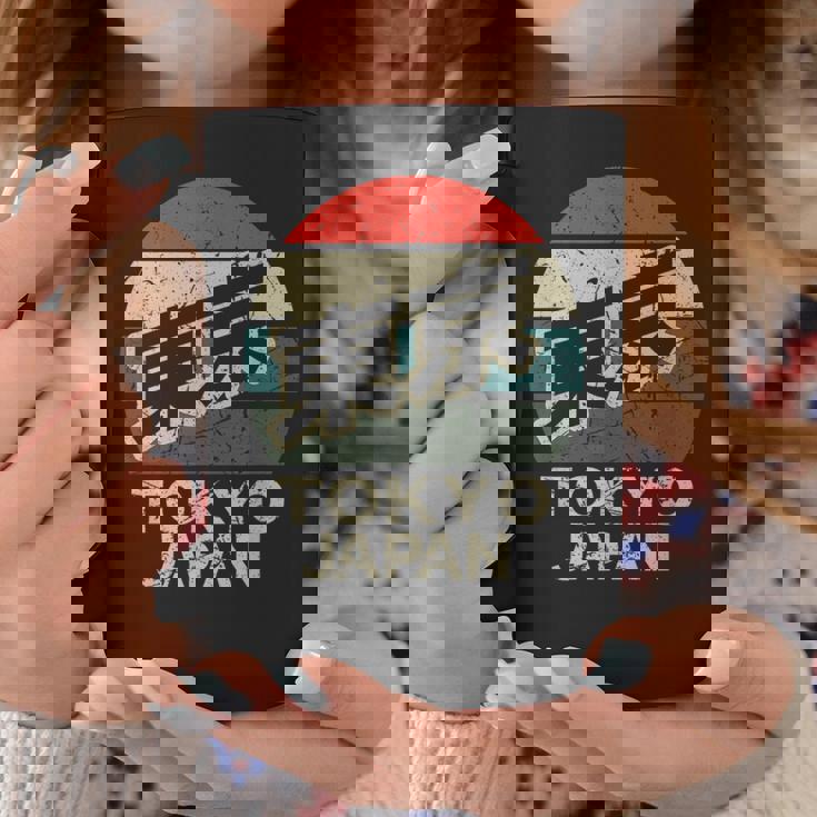 東京ジャパン 漢字 円形 レトロ サンセット コーヒーマグ 面白い贈り物