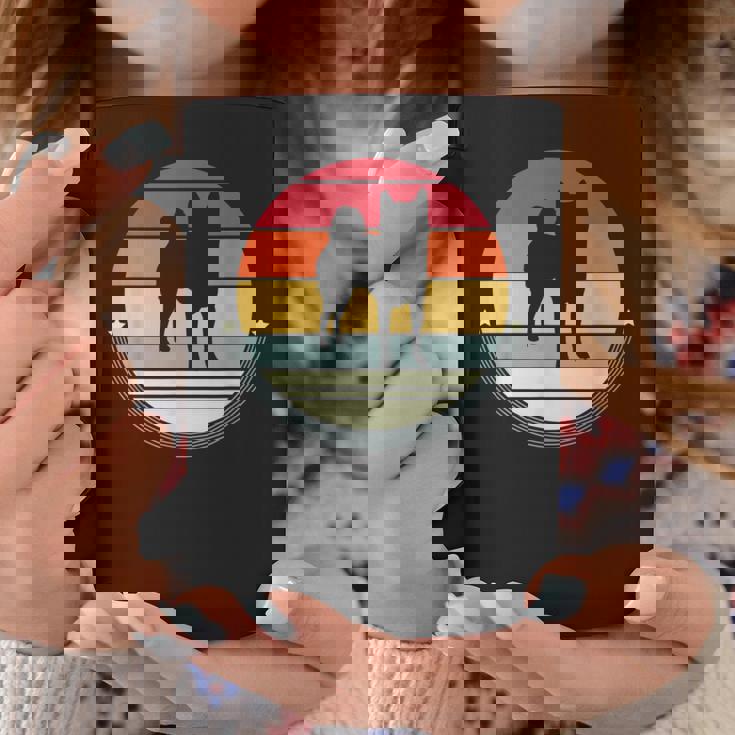 柴犬 シルエット レトロ ヴィンテージ 犬 オーナー レディース メンズ コーヒーマグ 面白い贈り物