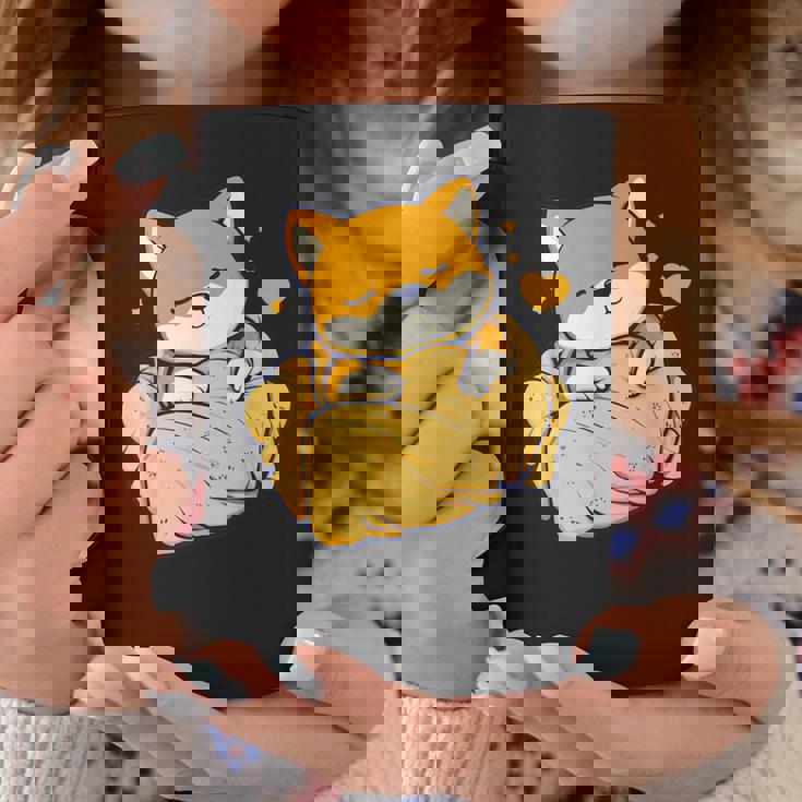 柴犬寝パジャマナイトタイムかわいいグラフィックネグリジェ コーヒーマグ 面白い贈り物