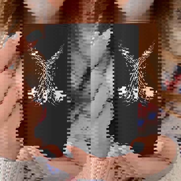 楽譜に猫を奏でる ノート 愛 音楽 コーヒーマグ 面白い贈り物