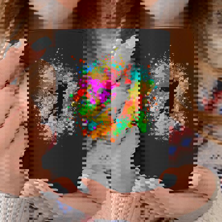 樹脂ボール付きのクールなハンドボールプレーヤー コーヒーマグ 面白い贈り物