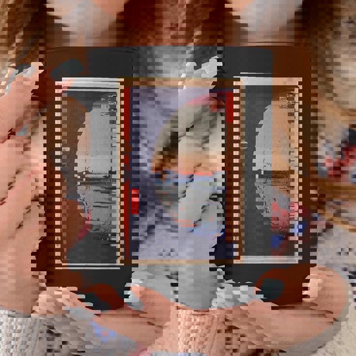 歌川広重 面白いtシャツ 名所江戸百景 絵画 アート メンズ 面白い 服 美術 グッズ 木版画 浮世絵 コーヒーマグ 面白い贈り物