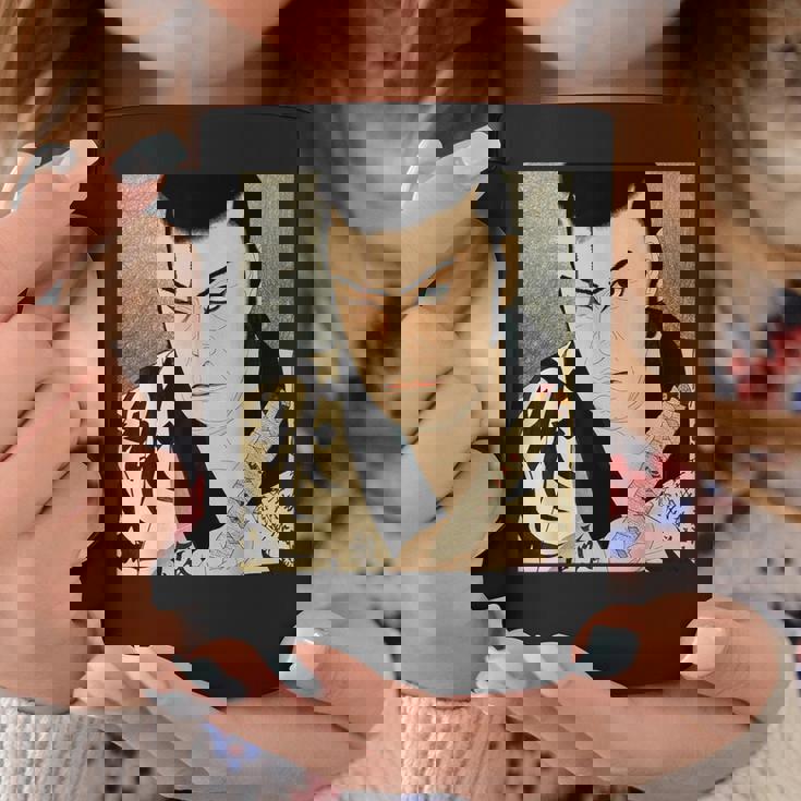 歌舞伎 演劇 俳優 サムライ 俊泉 日本のビンテージアート コーヒーマグ 面白い贈り物