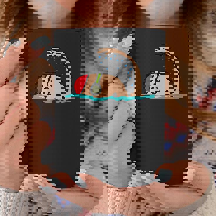 水泳。 コーヒーマグ 面白い贈り物
