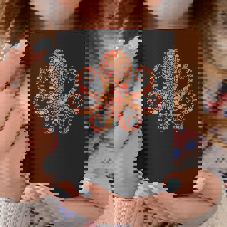 水玉タコtシャツ 楽しいオレンジ国際ドットデー コーヒーマグ 面白い贈り物