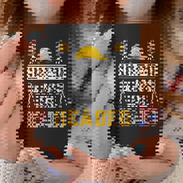 測量士 常に平常心 土地家屋調査士 土地家屋調査士 コーヒーマグ 面白い贈り物