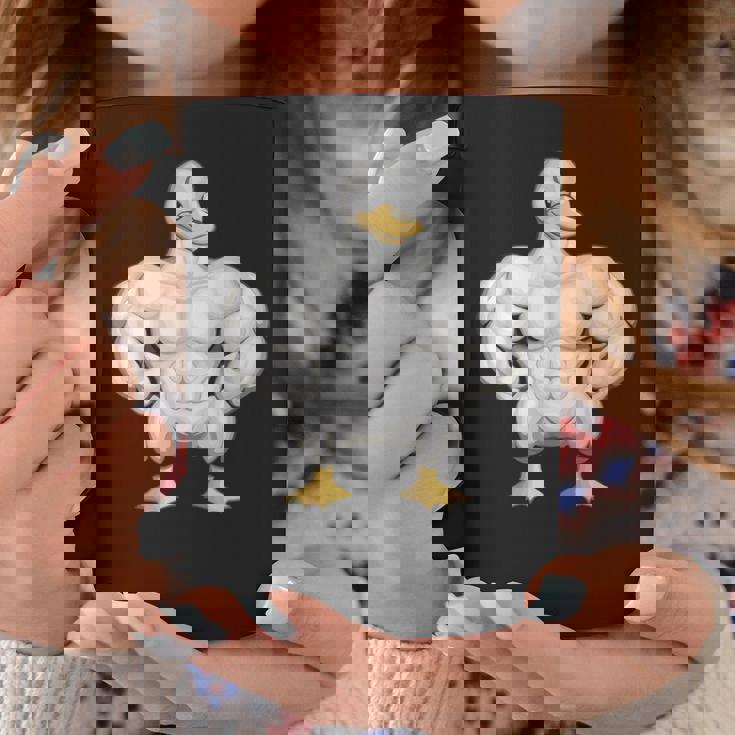 漫画の筋肉アヒル コーヒーマグ 面白い贈り物