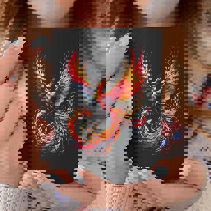 火の鳥 不死鳥 神話上の鳥 立ち上がり 再び生まれる 灰 長袖tシャツ コーヒーマグ 面白い贈り物