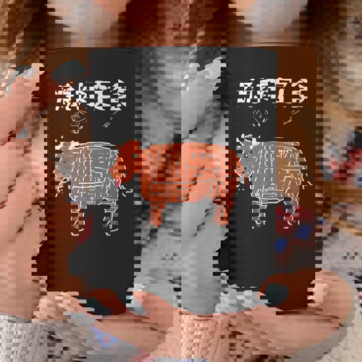 焼肉定食 おもしろ デザイン 牛肉部位イラストデザイン コーヒーマグ 面白い贈り物