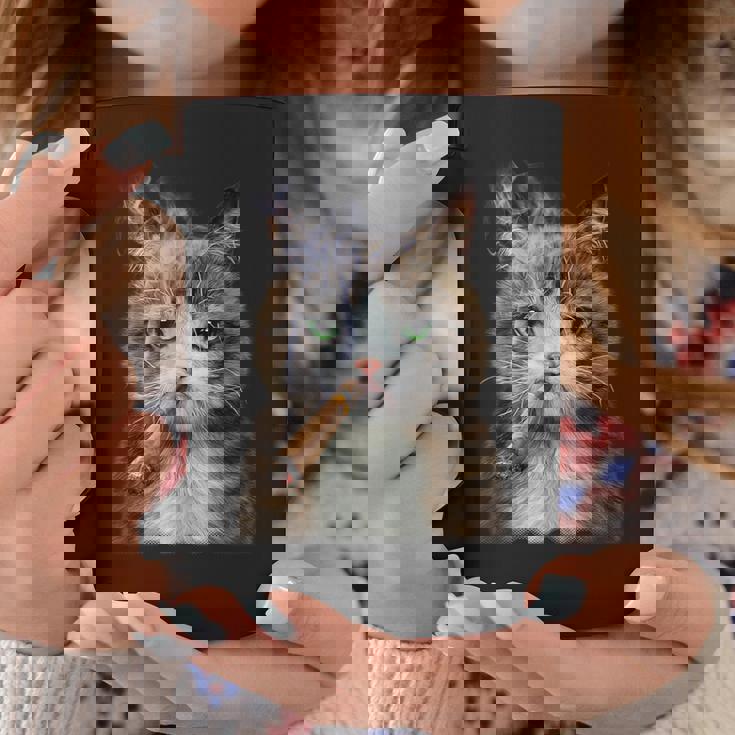 煙草を吸うネコ 猫 たばこ ねこ コーヒーマグ 面白い贈り物