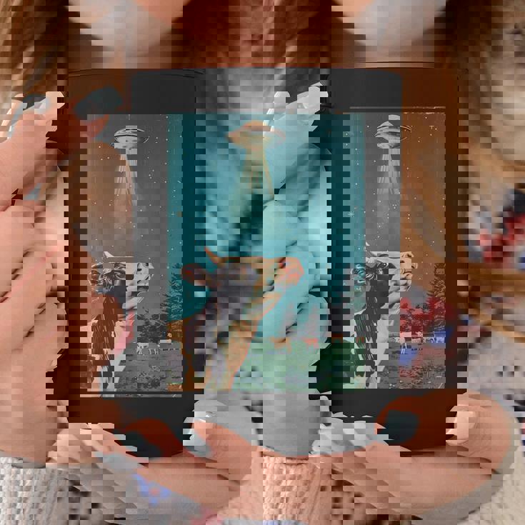 牛とufo ヴィンテージ 面白い アート レトロ グラフィック コーヒーマグ 面白い贈り物