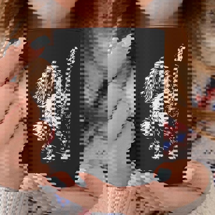 犬 ギタリスト ギター シーズー Dad Mom コーヒーマグ 面白い贈り物