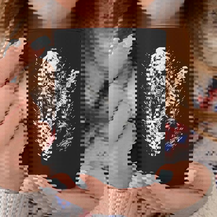 犬 演奏 ベース ギター シャツ 男性用 動物 ギターを弾く コーヒーマグ 面白い贈り物