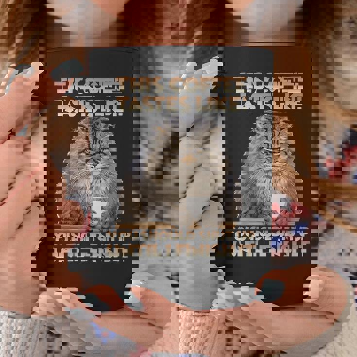 猫朝のイライラとコーヒー愛好家向け T パラス猫 コーヒーマグ 面白い贈り物