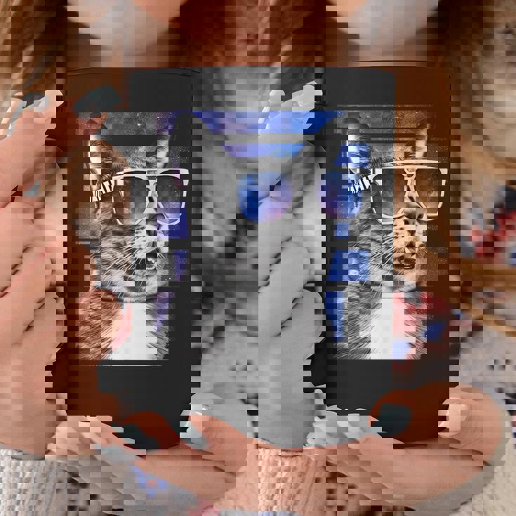 猫 宇宙 メガネ ギャラクシー サングラス おもしろい 猫 ミーム コーヒーマグ 面白い贈り物