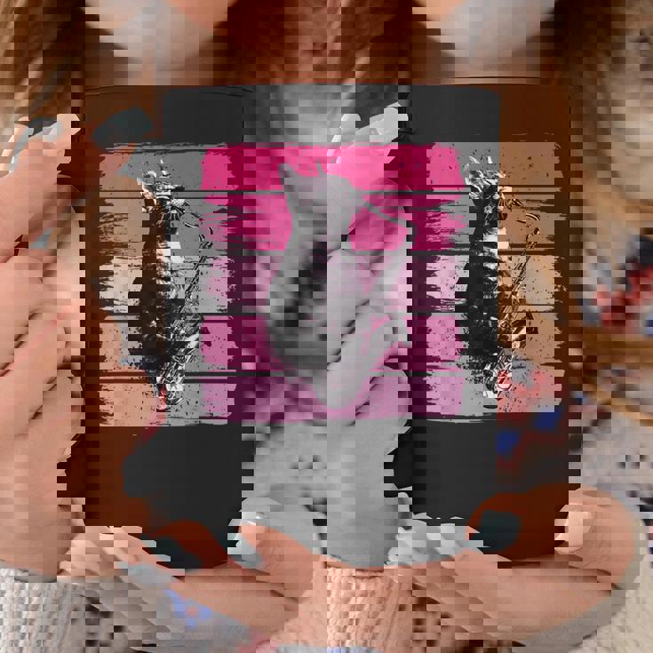 猫 演奏 サックス おもしろい 猫 ジャズ サックス レトロ サックス コーヒーマグ 面白い贈り物