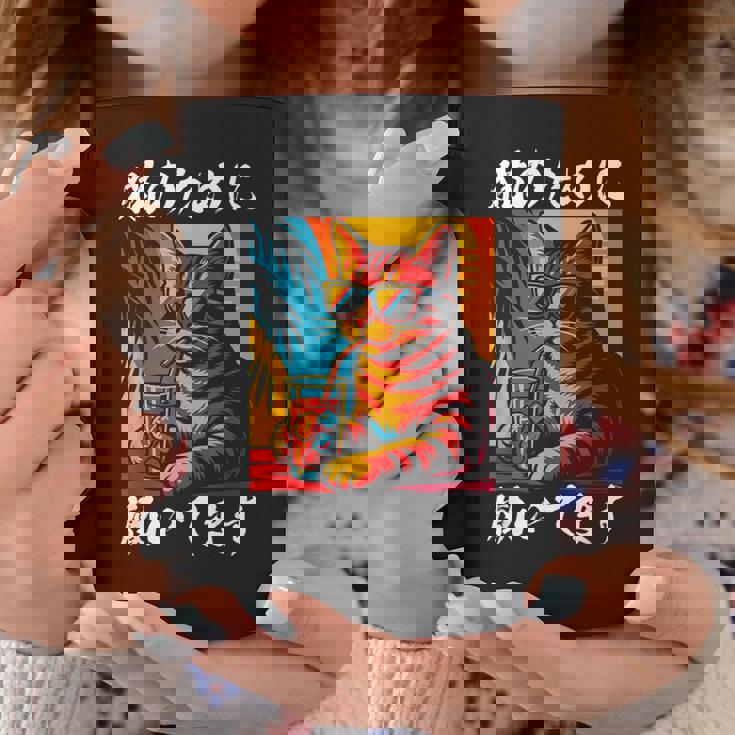 猫のために働いています レトロビーチスタイル猫 面白い コーヒーマグ 面白い贈り物