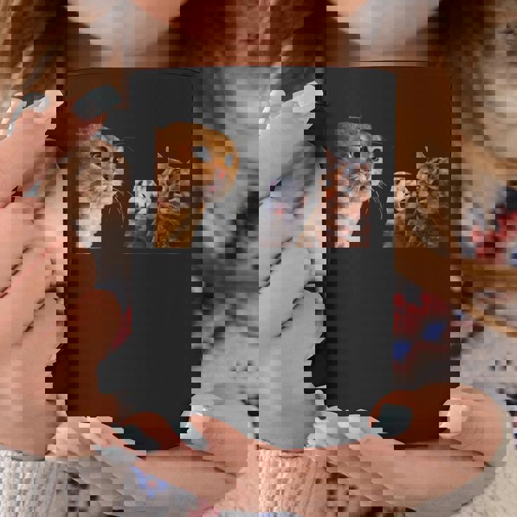 猫ミーム 説教する猫 怒られる猫 泣き叫ぶ猫 説教 怒る かわいい 面白い 人気 楽しい ハッピー コーヒーマグ 面白い贈り物