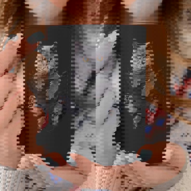 猫好き ブリティッシュショートヘア ポケット入り 面白い子猫 コーヒーマグ 面白い贈り物