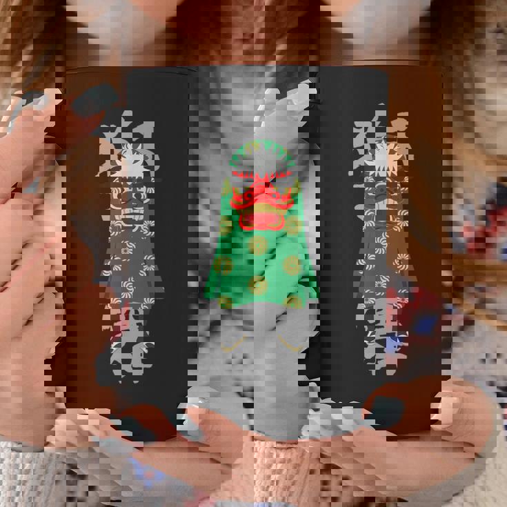 獅子舞 レトロな日本の祭り文化デザイン コーヒーマグ 面白い贈り物