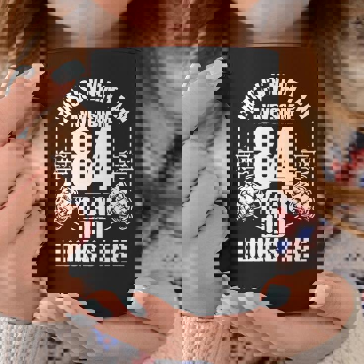 男性、女性、84歳の誕生日への84歳の誕生日プレゼント 長袖tシャツ コーヒーマグ 面白い贈り物