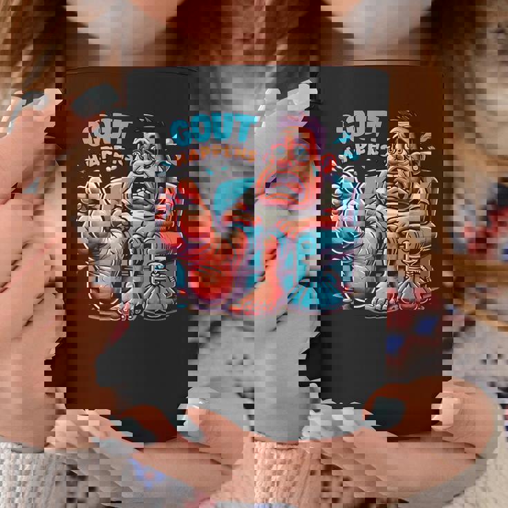 痛風が起こる 面白くて陽気な愚かな痛み むくみ コーヒーマグ 面白い贈り物