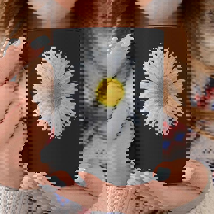 白いデイジーの花、咲くデイジー、花、花、デイジー コーヒーマグ 面白い贈り物