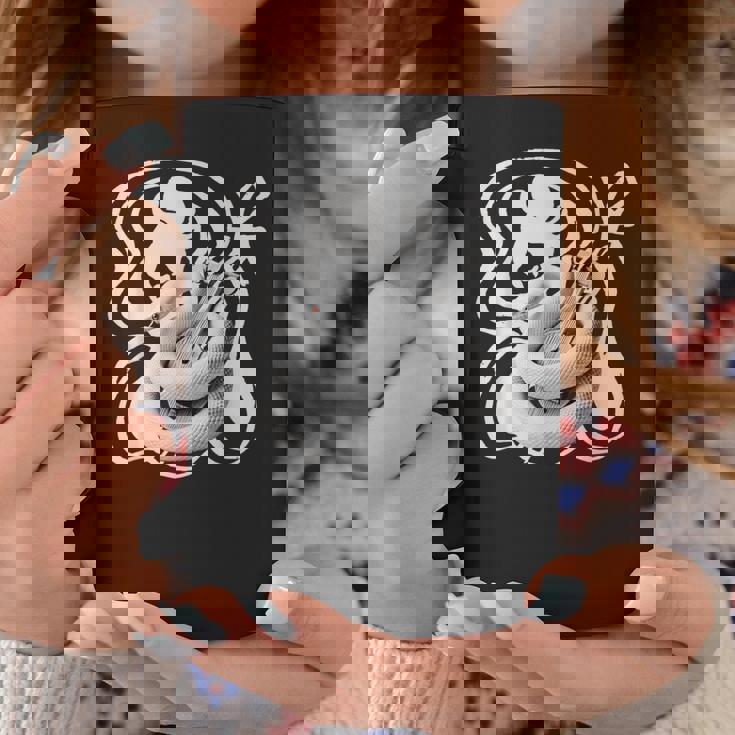 白蛇と弁財天 和風神秘デザイン 蛇と楽器モチーフ コーヒーマグ 面白い贈り物