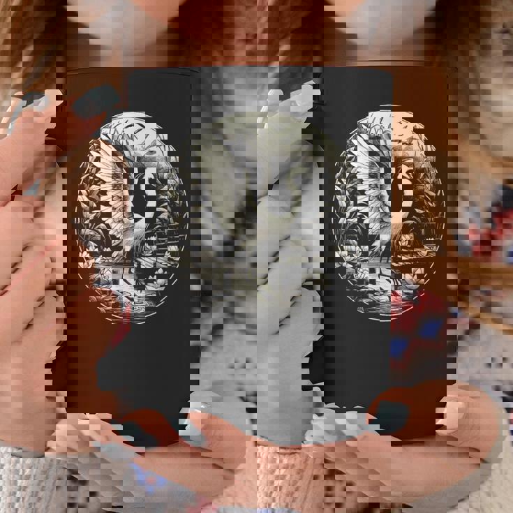 白鷺シーンのグラフィック アート デザイン コーヒーマグ 面白い贈り物