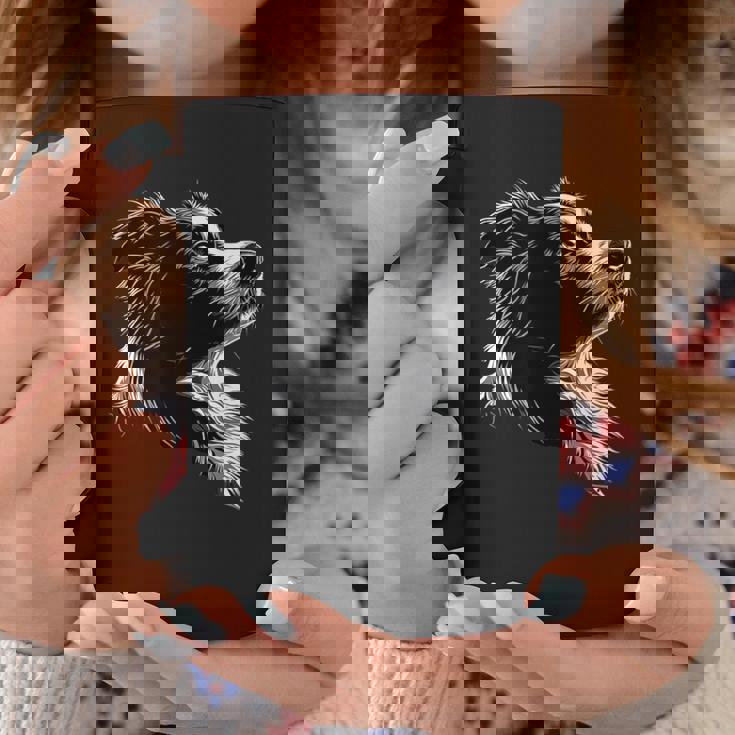 白黒ボーダーコリー コーヒーマグ 面白い贈り物