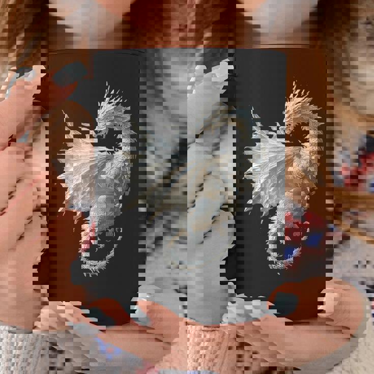 白龍 グラフィック 神話イラスト 白龍 コーヒーマグ 面白い贈り物