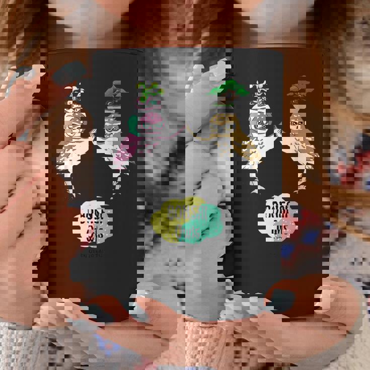 盆栽フクロウと宇宙盆栽フクロウ コーヒーマグ 面白い贈り物